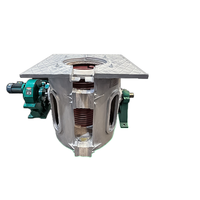 Horno de fusión de metal de inducción de una tonelada con carcasa de acero inoxidable de frecuencia media con temperatura de trabajo de 380V y 2000