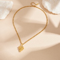 RVS druivenhanger ketting 18K PVD goud verguld, verkleurvrij, fruit charme ketting, modieus dames dagelijks sieraad cadeau