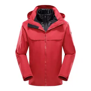 High-end luxurious plus size Windproof Waterproof custom logo workwear uniform coat winter puff jacket men woman outdoor jackets
