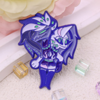 Badges créatifs en forme de broche en métal laqué pour anime personnalisé