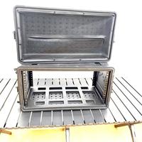 Boîtier de rack standard 5U pour amplificateur et microphone, profondeur moyenne 35 cm, couvercle réglable, peut contenir une sacoche de ceinture et un casque