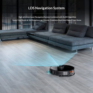 Aspiradora Robótica con Navegación LDS Slam, Recarga Automática Inteligente, Funciones de Barrido y Fregado, Compatible con Secado - Product Image 5