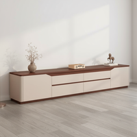 Meuble TV personnalisé, combinaison table basse, salon moderne et simple, appartement compact du sol au plafond