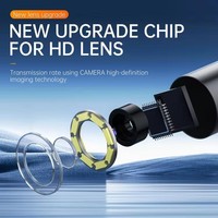 Caméra endoscopique industrielle P380, écran 4.3 pouces, caméra endoscopique HD 1080P, 8mm, étanche IP67, 8LED, câble rigide de 5m