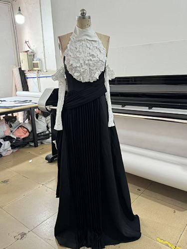 open lace back dress KEOMUD Women Summer Pleated Maxi Dress Casual Short Sleeve Crewneck Flowy  Swing Long Dress with Pockets Beige Small at Amazon Women's Clothing store