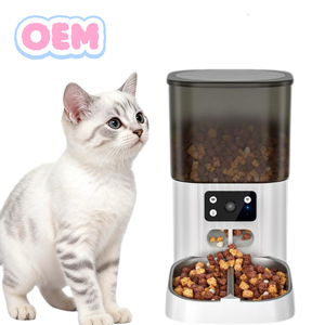 Distributeur automatique intelligent pour chiens et chats, WiFi, rechargeable, écologique, étanche, 4,5 L, en acier inoxydable, caméra 1080P, audio bidirectionnel, Ultra Love - Product Image 1