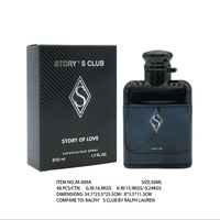 Parfum pour homme Story Love, fragrance légère longue durée, Cologne boisée fraîche de niche bleue, format voyage, écologique