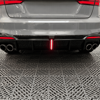 Diffuseur de pare-chocs arrière aspect fibre de carbone noir brillant pour Audi A4 S4 B9.5 2020-2024, lèvre de spoiler de pare-chocs arrière