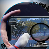 Doigts de souris en fibre d'argent Ice Silk, ultra-fins à 0,01 mm, anti-transpiration et respirants, adaptés aux jeux PUBG et AOV.