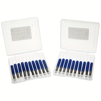 20 pièces Fraise conique à extrémité plate en carbure de tungstène, queue de 3,175 mm, pour découpe et gravure de métal, outil de fraisage CNC OEM