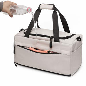 Custom Logo Large Capacity Waterproof Nylon Travelling Bag Duffel Bag Unisex Gym Bag Dry Wet Separation Zipper Closure Sports - Product Image 2