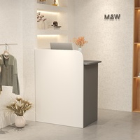 Bureau de réception GUANKAI en MDF style crème, forme oblongue, démontable et assemblable, usage commercial, petites boutiques, magasins de proximité, table de bar