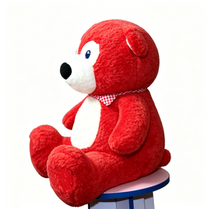 Oso de peluche rojo personalizado, oso de peluche rojo, lindo oso de peluche rojo, suave oso de peluche rojo, oso de peluche rojo grande - Product Image 1