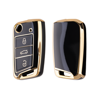 Vente flash - Housse de clé de voiture pliable en TPU durable, écologique et résistante aux chocs, avec logo personnalisé pour Volkswagen 3 clés