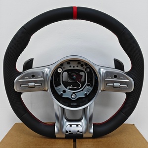 Volant <span class=keywords><strong>sport</strong></span> en cuir noir pour Mercedes Benz AMG CLS GLE GLC GLS W204 W212 W166 E300 - Product Image 3