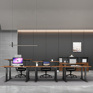 Bureau d'ordinateur électrique réglable en hauteur, ergonomique, en fer, pour bureau, maison, salle à manger, école, salon, chambre, extérieur, hôtel, atelier - Product Image 4