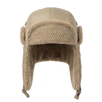 Chapeau d'hiver en fausse fourrure sherpa, coupe-vent, avec cache-oreilles, style aviateur, 100% polyester, unisexe, pour le ski et les voyages en plein air