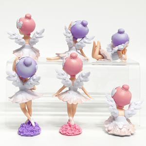 5-11CM 6PCS/SET Statues de petite fille ange ballerine cygne de rêve Figura PVC Anime Figure Catcher Gachapon Egg Box Game Prize Toys - Product Image 2