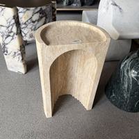 Table d'appoint/d'angle en dalle de pierre naturelle style Wabi-Sabi, mobilier de salon écologique pour villas, halls d'hôtels et appartements