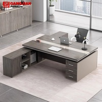 Juego de silla de escritorio para ordenador de oficina ejecutiva, moderno, doble, grande, extensible, Panel de madera para uso doméstico