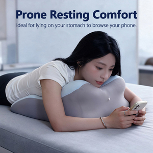 Coussin de lecture ergonomique multi-usage en fibre de polyester lavable, plissé, pour chambre à coucher (stock US) - Product Image 1