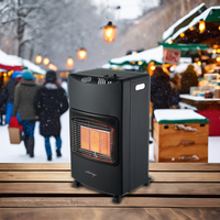 Chauffage d'ambiance commercial au butane Revêtement par pulvérisation de fer 4.2KW Conception autoportante Restaurant de jardin Chauffage extérieur Chauffage d'intérieur au gaz