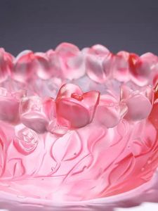 G148 Non-heritage Colored Glaze Pure Handicrafts High-grade Candy Jar Fruit Bowl For Dining Table Living Room Decorations - Product Image 6