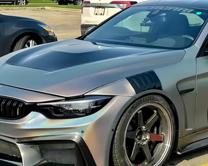 2013-2019 para <span class=keywords><strong>BMW</strong></span> Serie 3 F30 F35 <span class=keywords><strong>320i</strong></span> 330 340 actualización guardabarros de fibra de carbono apertura guardabarros ancho cuerpo Kit parachoques - Product Image 5