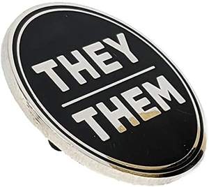 Pin de solapa de esmalte no binario, broche con botón, Genderqueer, Pin de identificación de género - Product Image 2