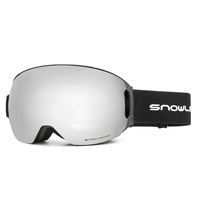 Lunettes de ski à lentille sphérique Système de verrouillage à clip intégré et technologie magnétique pour le snowboard
