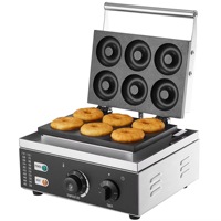 Machine à gaufres et à beignets de comptoir professionnelle au prix d'usine, haute efficacité pour la production en série, 1550W