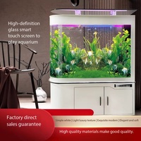 Akuarium Ikan Mewah Kaca Bullet Modern Baru 600L Smart Ultra Quiet Ramah Lingkungan Mudah Dibersihkan Oval Ruang Tamu Kering/Basah Garansi 2 Tahun