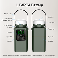 Batterie LiFePO4 OEM en gros 198,4 Wh 62000 mAh 36000 avec charge rapide USB-C pour camping extérieur et station d'alimentation solaire