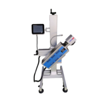 Machine de marquage laser à fibre refroidie par air de type volant 20W/30W haute précision AI/DWG/DST pour la gravure de numéros de lot et de dates d'expiration