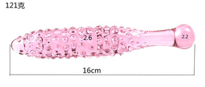 Nuevo y sensual tapón anal de cristal rosa con forma de espiga de maíz, pequeño, para masturbación femenina, juguete sexual. - Product Image 6