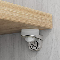 Support de fixation pour armoire et meuble en alliage de zinc massif et épaissi, avec ventouse et fixation par clou, pour cloison de placard