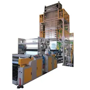 Süper yüksek hızlı üç katmanlı hizmet vermek için mevcut mühendisler 2 katmanlı PE LDPE HDPE ABA film üfleme makinesi
