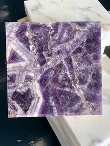 ナチュラルパープルエキゾチックオニキスストーン半透明バックライト付き大理石キッチンカウンタートップ屋内バーホテルの光送信デザイン - Product Image 3