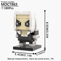Kits de Ladrillos MOC de Gato Negro Creativo de Película, Contenedor de Ladrillos DIY, Juguetes de Bloques de Construcción para Niños MOC7863