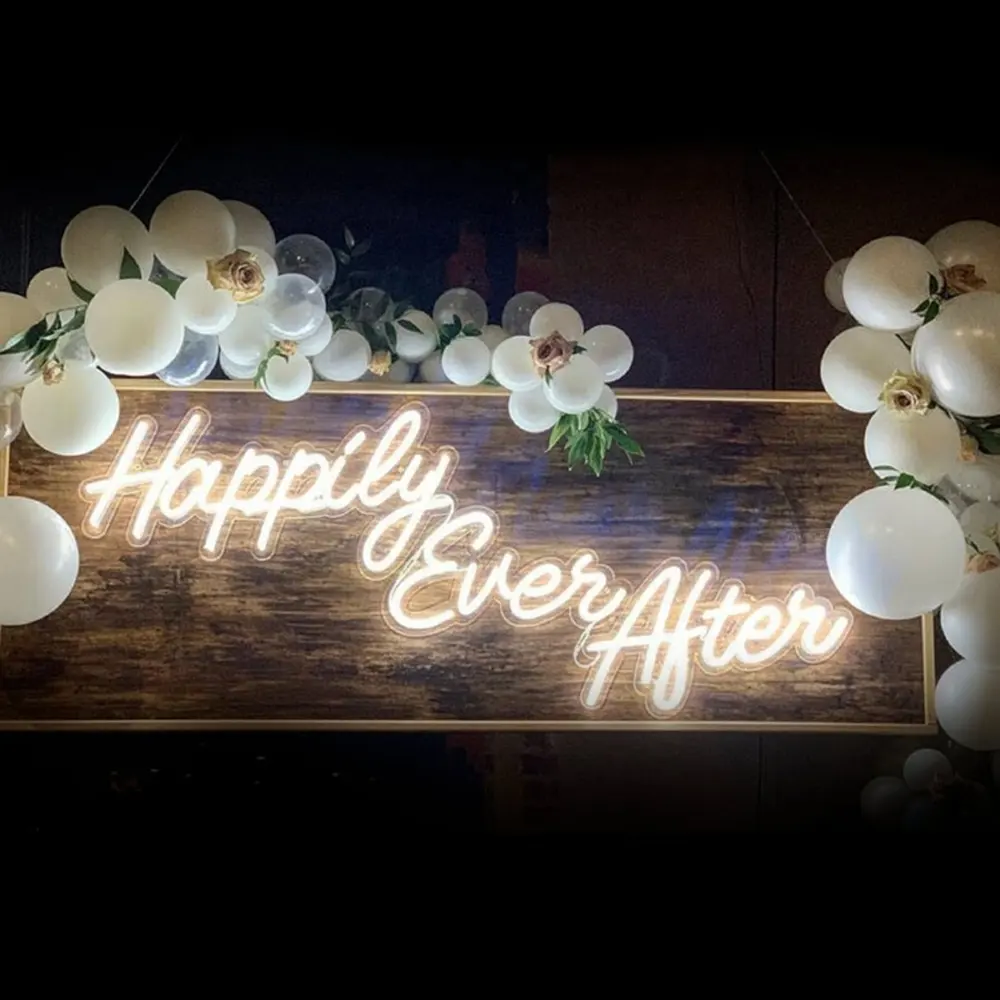 custom 12v wedding party room decoration RGB color strip words letter diy flex wall light tube cable sign led neon rope