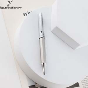 Stylo bille en métal noir neutre haut de gamme avec logo personnalisé, cadeau publicitaire, sensation lourde, papeterie de bureau - Product Image 5