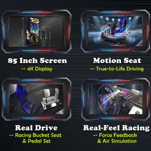 Machine de <span class=keywords><strong>jeu</strong></span> d'arcade de course automobile Storm Racer 2 en métal avec prise en charge de l'anglais, alimentation 110/220V, connectivité Wi-Fi - Product Image 2