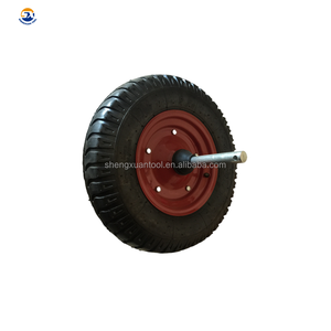 Llanta de acero de 16 pulgadas, <span class=keywords><strong>rueda</strong></span> de goma, <span class=keywords><strong>rueda</strong></span> de <span class=keywords><strong>carretilla</strong></span>, <span class=keywords><strong>eje</strong></span> sólido 4,00-8 - Product Image 2