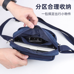 Travel Canvas Shoulder Bag Large Capacity Zipper Closure Multi Functional <b>Chest</b> Waist Bag For Men Women Leisure Travel - Product Image 4