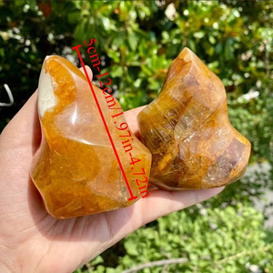 ผลิตภัณฑ์ใหม่ คริสตัลสีเหลืองเฮมาโทอิด โกลด์ ฮีลเลอร์ เฟลมทอร์ช สโตนสโตน สำหรับตกแต่งบ้าน - Product Image 3