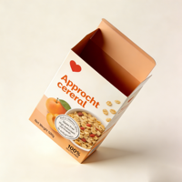 Boîte d'emballage pour biscuits biodégradable, design personnalisé, boîte à céréales rectangulaire en carton, boîte à biscuits pour céréales