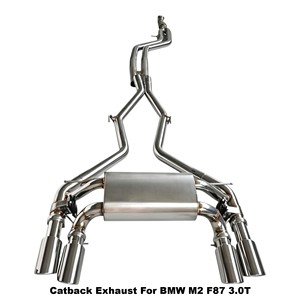 Échappement en acier inoxydable Vortex Performance compatible avec BMW M2 F87 3.0T 2017+ avec soupape électronique, silencieux cat-back - Product Image 1