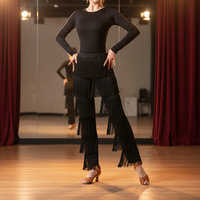 Pantalon à franges de grande taille pour la danse latine, pantalon de corrida, costume de danse jazz tango pour femmes