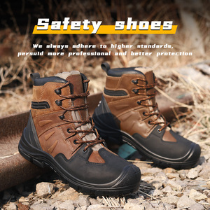 Botas de Seguridad de Invierno JIANKUN de Cuero de Grano Completo, Nubuck, Antiaplastamiento, Antipinchazos, Impermeables, con Puntera de Acero, Unisex - Product Image 2