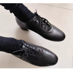 <span class=keywords><strong>Scarpe</strong></span> da Ballo in Morbida Pelle Nera per Uomini e Ragazzi, <span class=keywords><strong>Scarpe</strong></span> da Competizione per Danza Latina, Salsa, Tango, Ballo da Sala, Tacco 2cm - Product Image 6